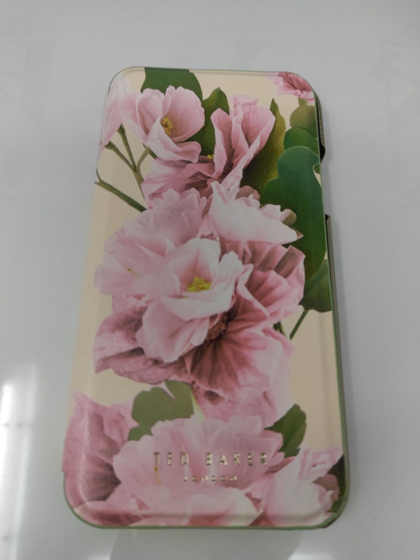 Ted Baker LIRIO Cream Flower Placement Mirror Folio Phone Case for iPhone 11 Green Gol - Image 2 of 2
