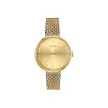 RRP £149.00 HUGO Analogue Quartz Watch for Women with Gold Colored Stainless Steel mesh Bracelet