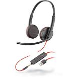 Plantronics - Blackwire 3225 USB-A Wired Headset - Dual-Ear (Stereo) with Boom Mic - C