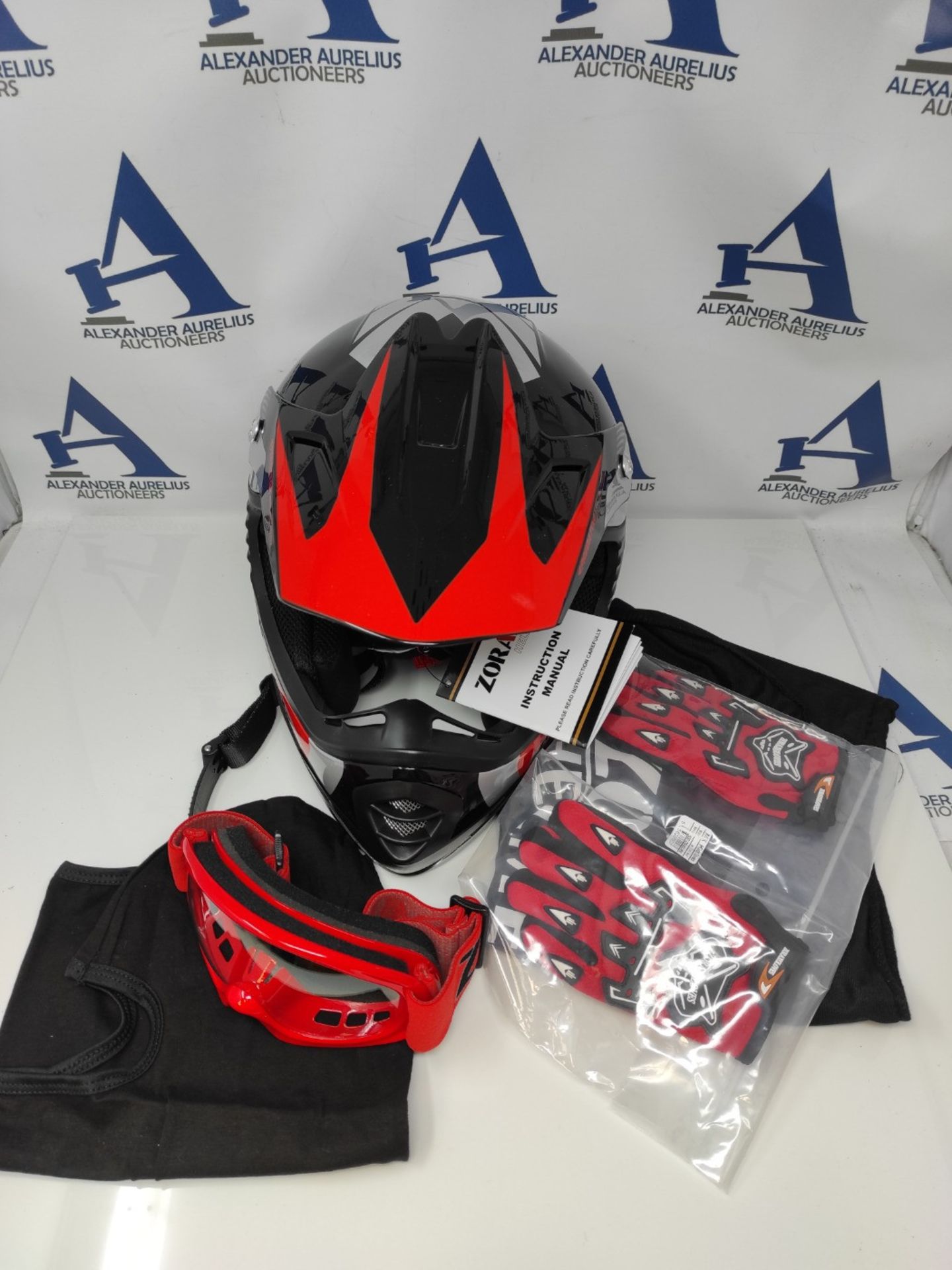 Zorax ZOR-X19 Red M (51-52cm) PREDATOR Kids Motorbike Motocross MX Helmet ECE 2206 & G