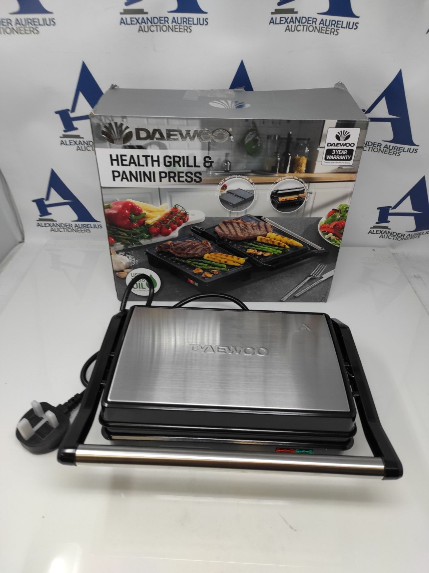 Daewoo Cool Touch Mini Panini Press & Grill, Make your Favourite Toasted Sandwiches/Pa