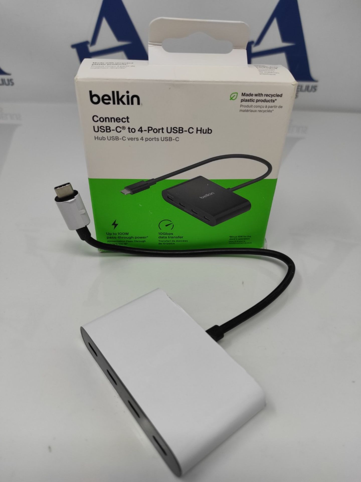 Belkin CONNECT USB-C"! to 4-Port USB-C Hub, Multiport Adapter Dongle with 4 USB-C 3.2 - Image 2 of 2