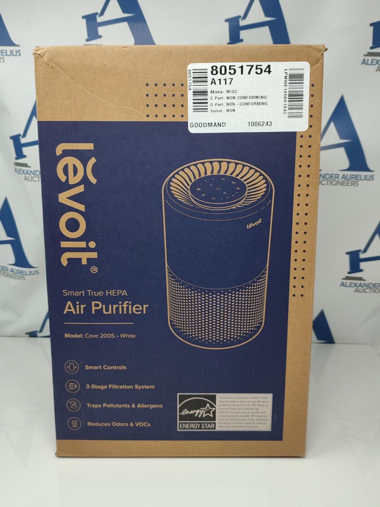 RRP £76.00 LEVOIT Smart WiFi Air Purifier for Home, Alexa Enabled H13 HEPA Filter, CADR 170m³/h, - Image 2 of 3