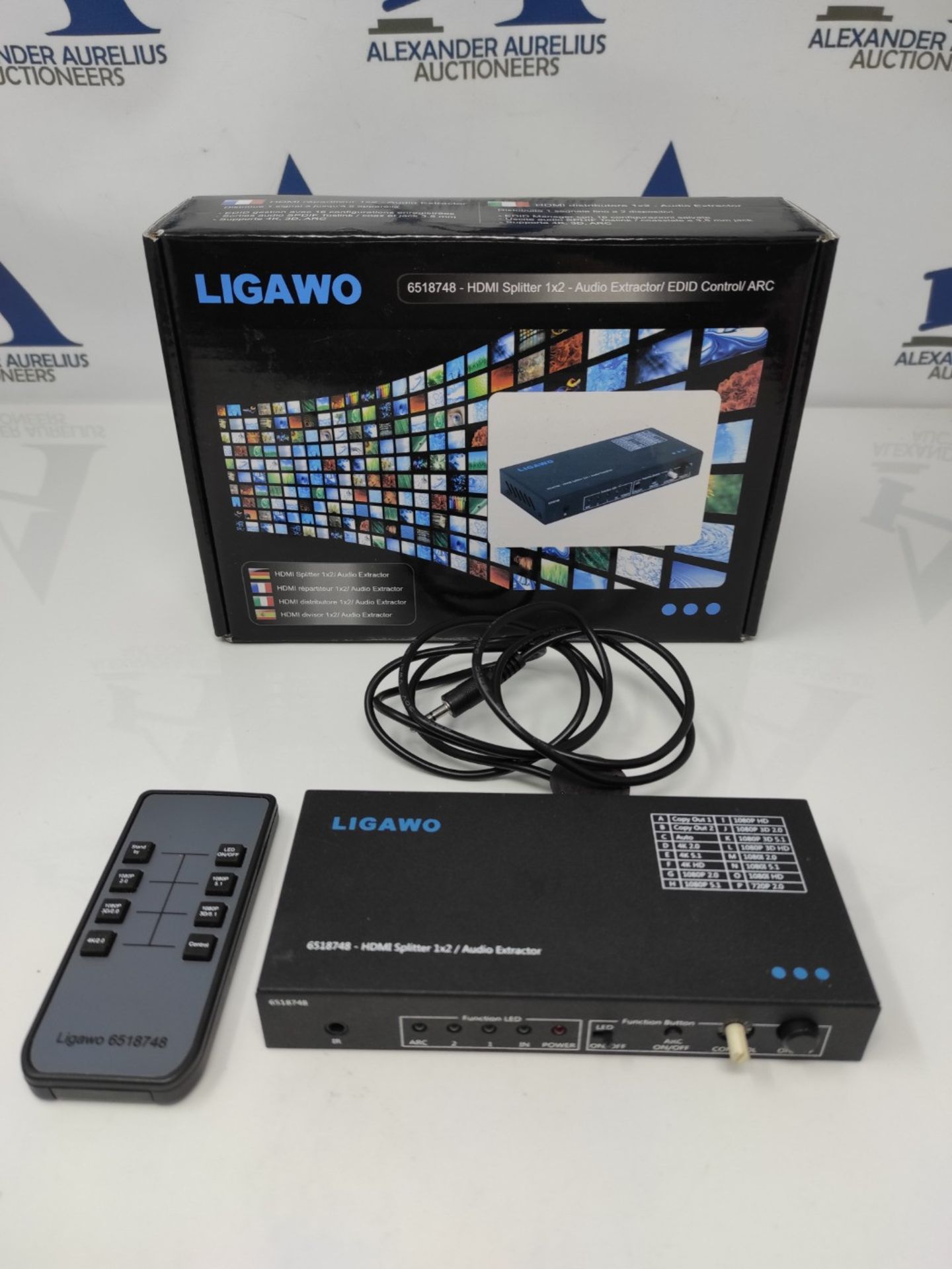 Ligawo 6518748 HDMI Splitter 1x2 Audio Extractor/EDID Control/ARC - Image 2 of 2
