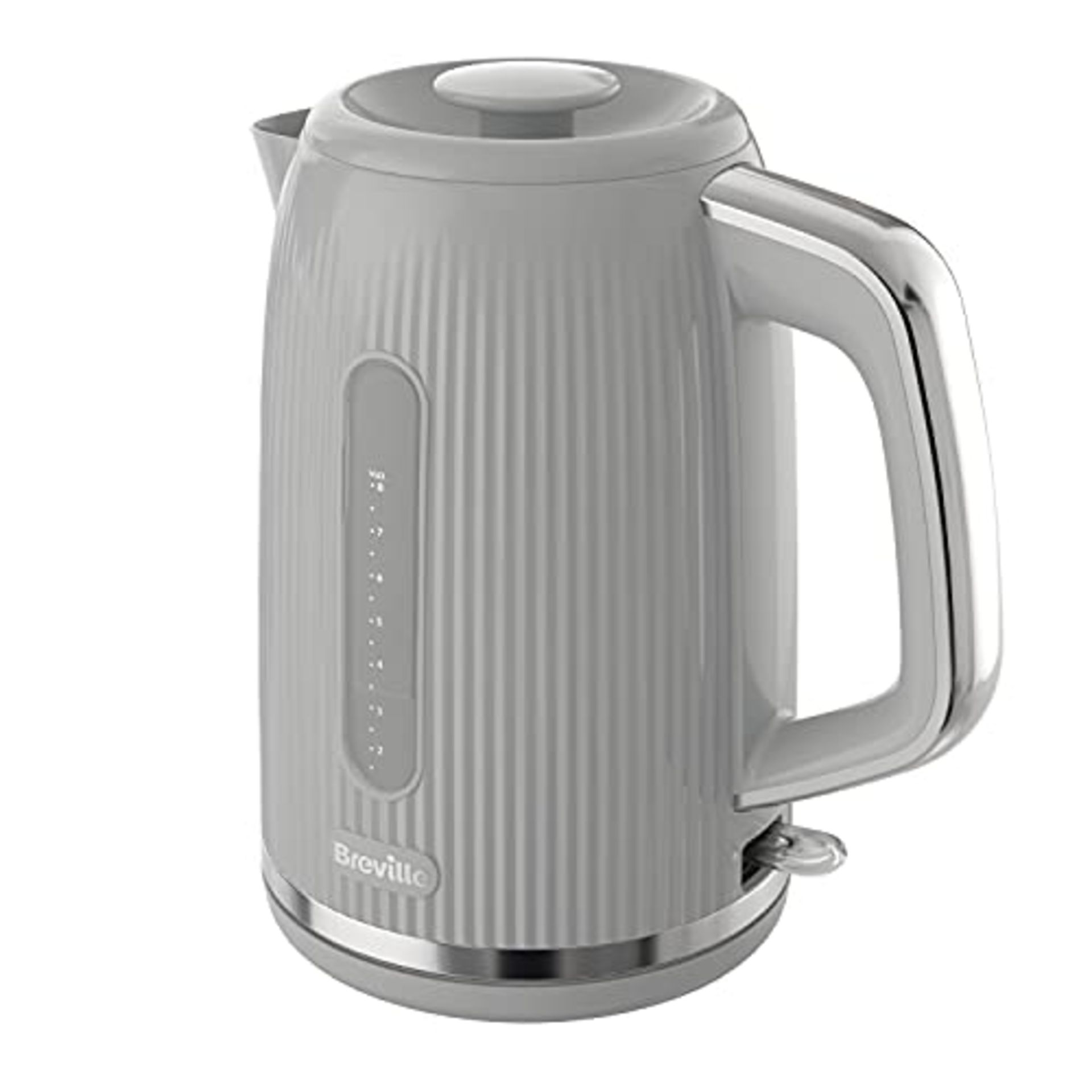 Breville Bold Ice Grey Electric Kettle | 1.7L | 3kW Fast Boil | Grey & Silver Chrome [