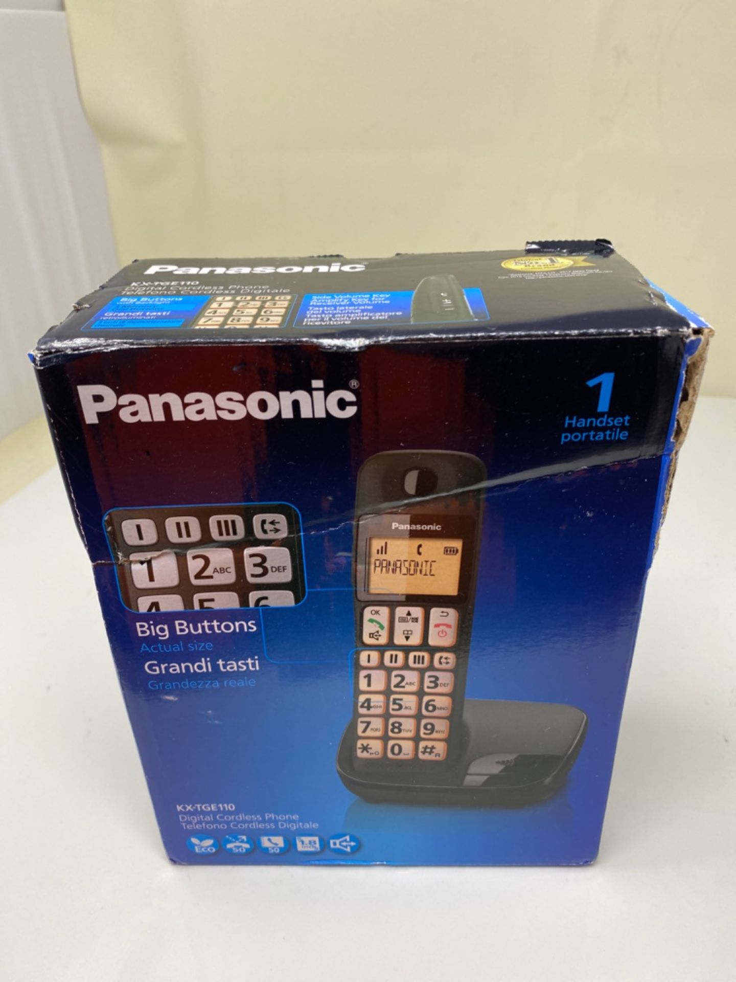 PANASONIC KX-TGE110 JTB CORDLESS TASTI GRANDI - Image 2 of 3