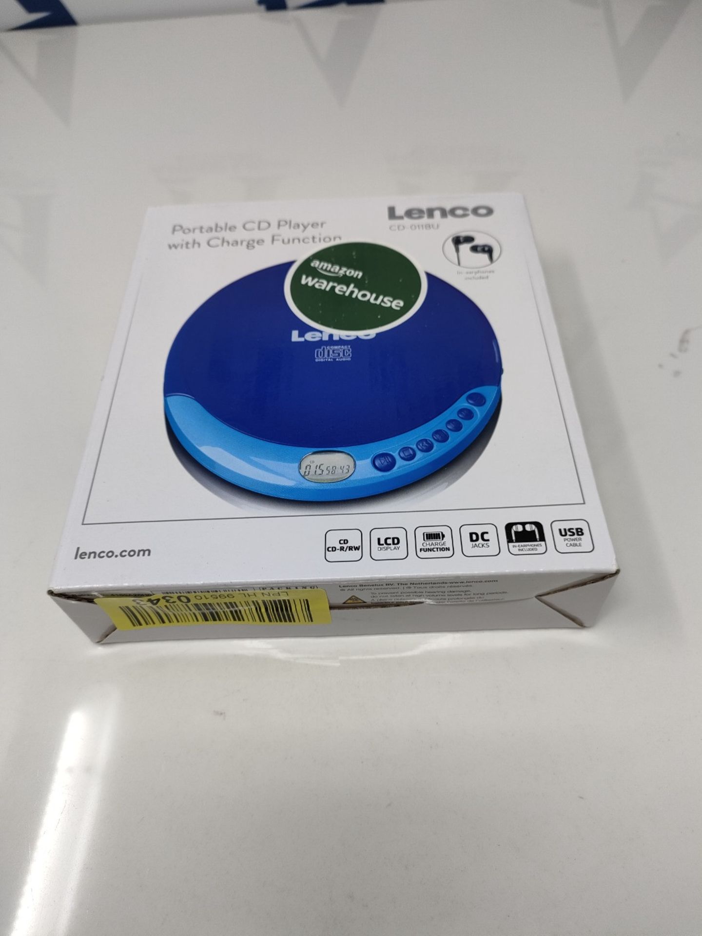 Lenco CD-011 Portable CD Player/Walkman/Diskman/CD Walkman, blue - Image 2 of 3