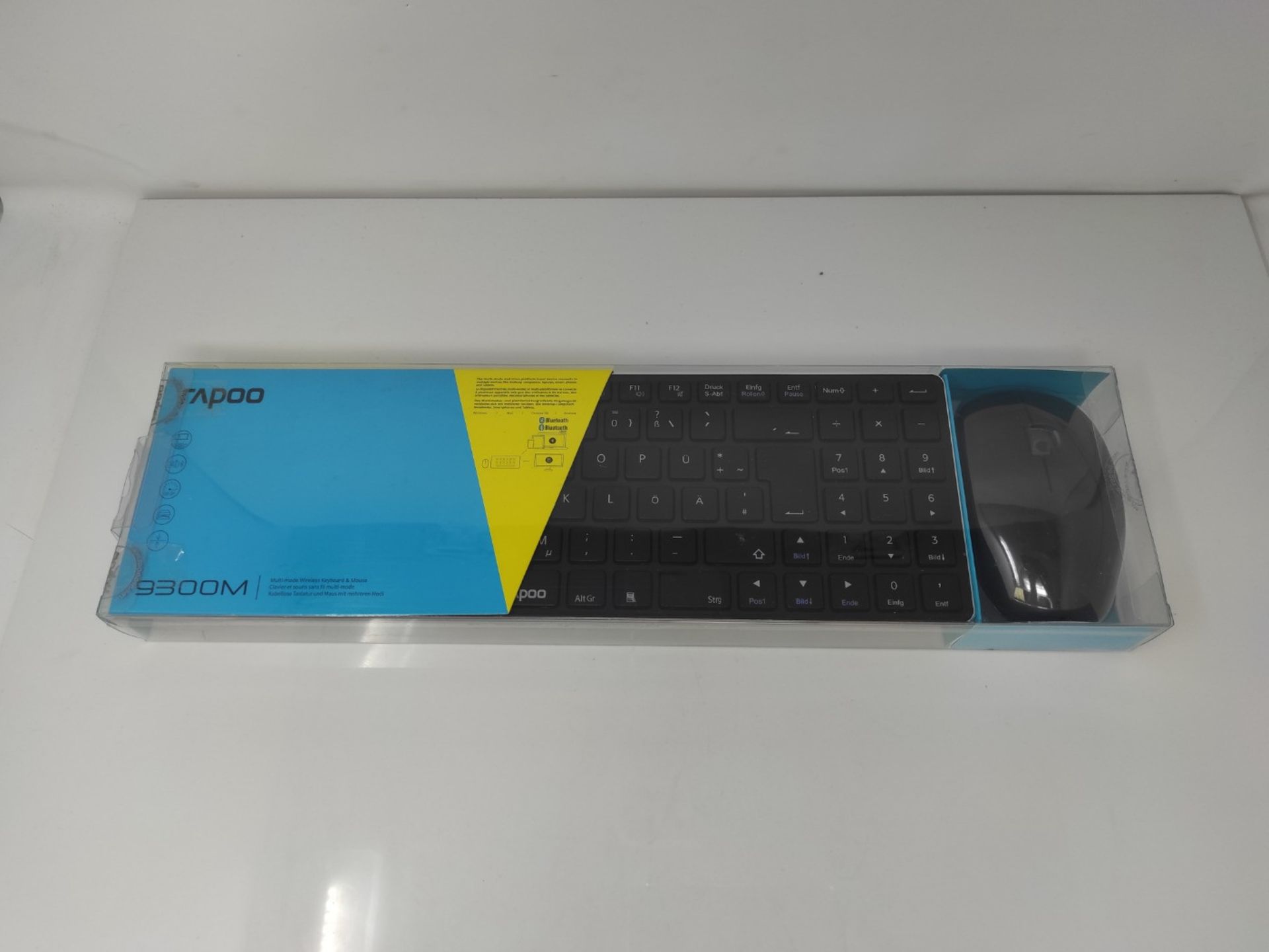 Rapoo 9300M Wireless Keyboard Mouse Set, Bluetooth and Wireless (2.4 GHz) via USB, Ult - Image 2 of 3