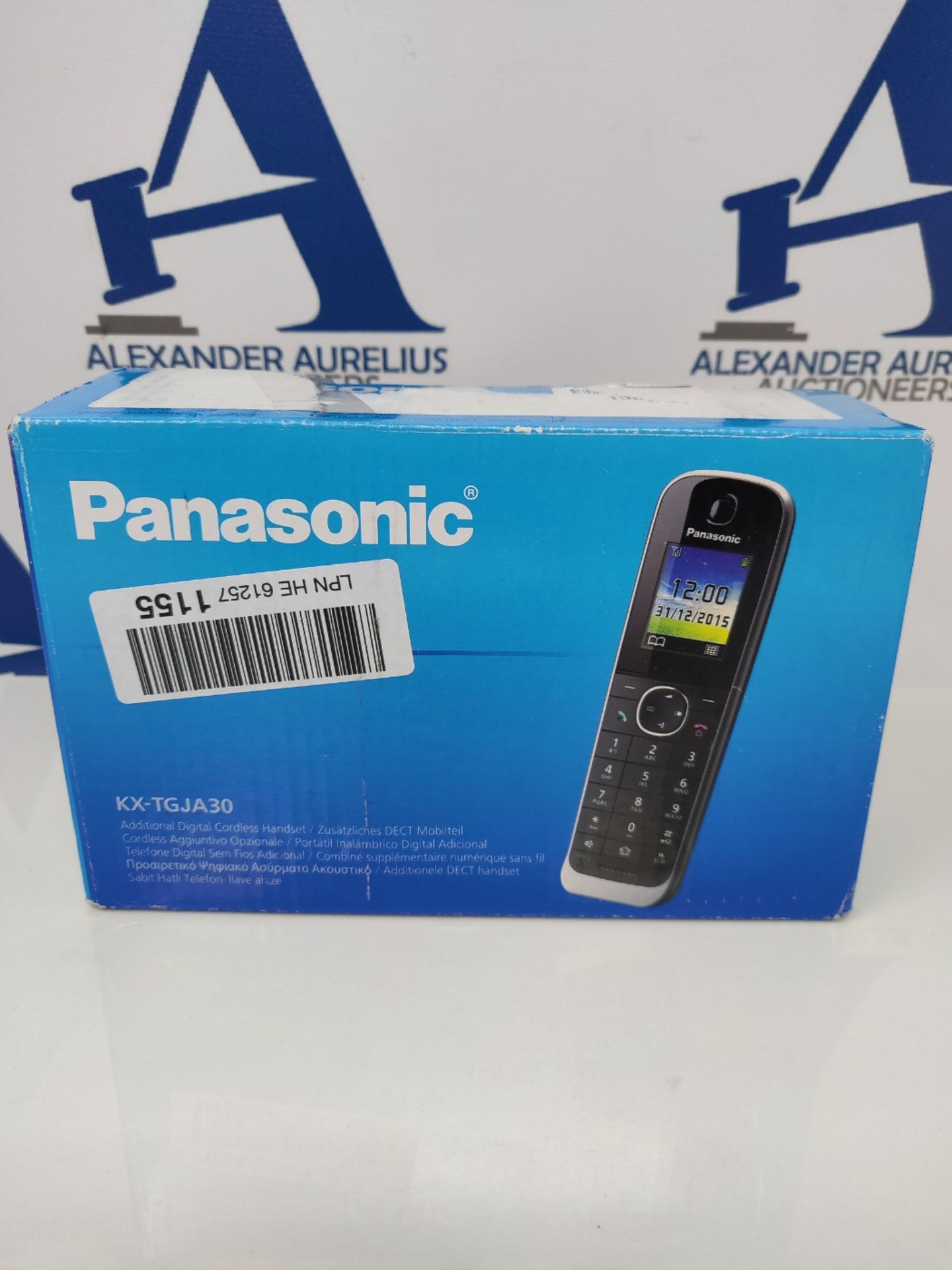 RRP £51.00 Panasonic KX-TGJA30EXB handset including charging cradle, black - Image 2 of 3