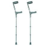 NRS Healthcare Double Adjustable Crutches with Comfy Handle, Long/Tall , Pair