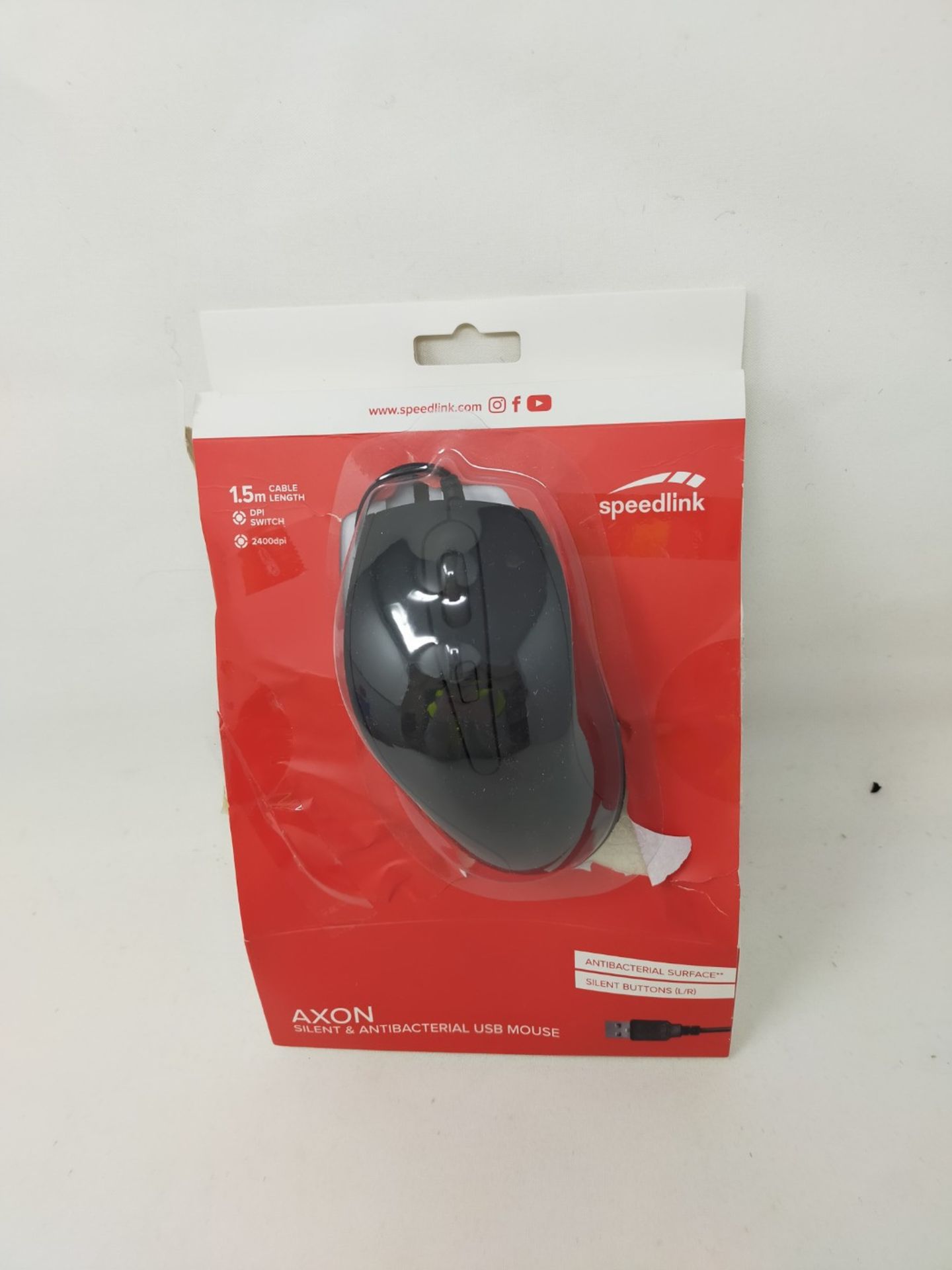 Speedlink AXON Silent Optical Mouse - USB Mouse- Ergonomic, Rubber/Black - Image 3 of 3