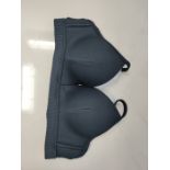 Lovable Women's Plain Rib Bikini Top, Blu Oltremare, 34B