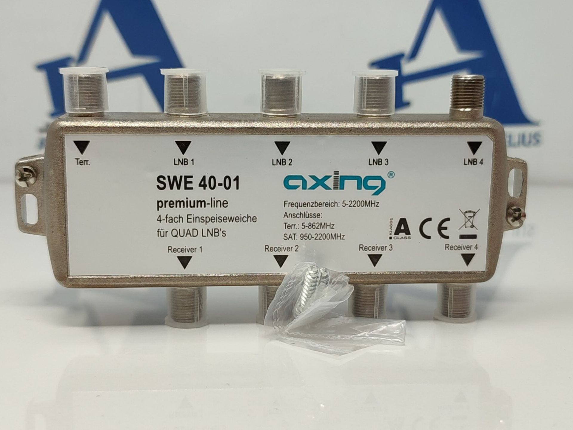 Axing SWE 40-01 SAT / terrestrial combiner 4-way for Quad LNB (DC pass to LNB) for inj - Image 3 of 3
