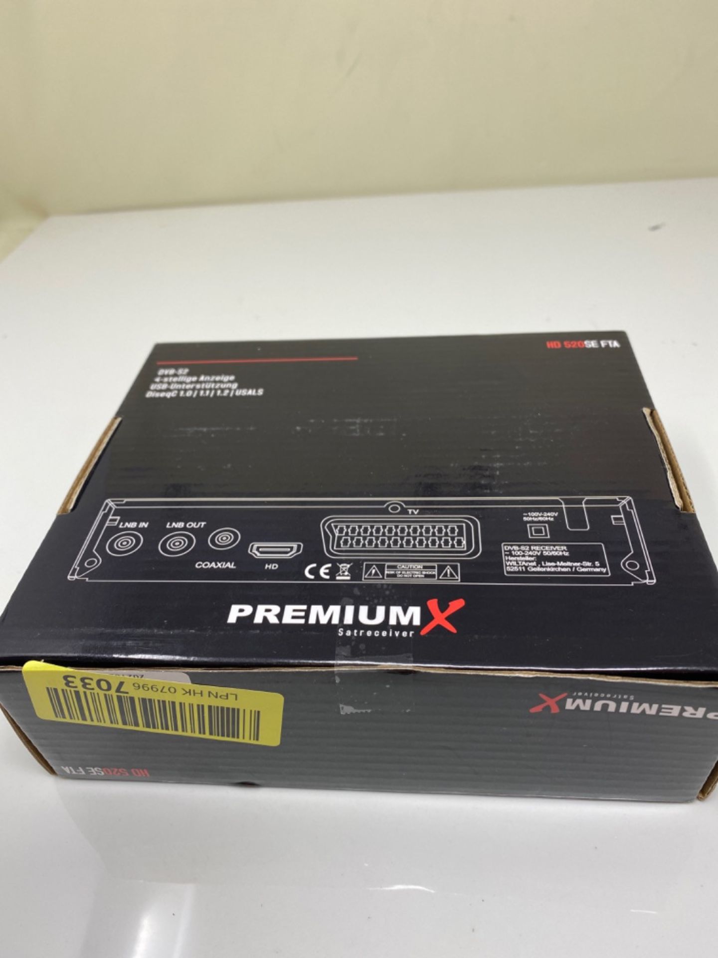 PremiumX Satelliten-Receiver HD 520SE FTA Digital SAT TV Receiver DVB-S2 FullHD HDMI S