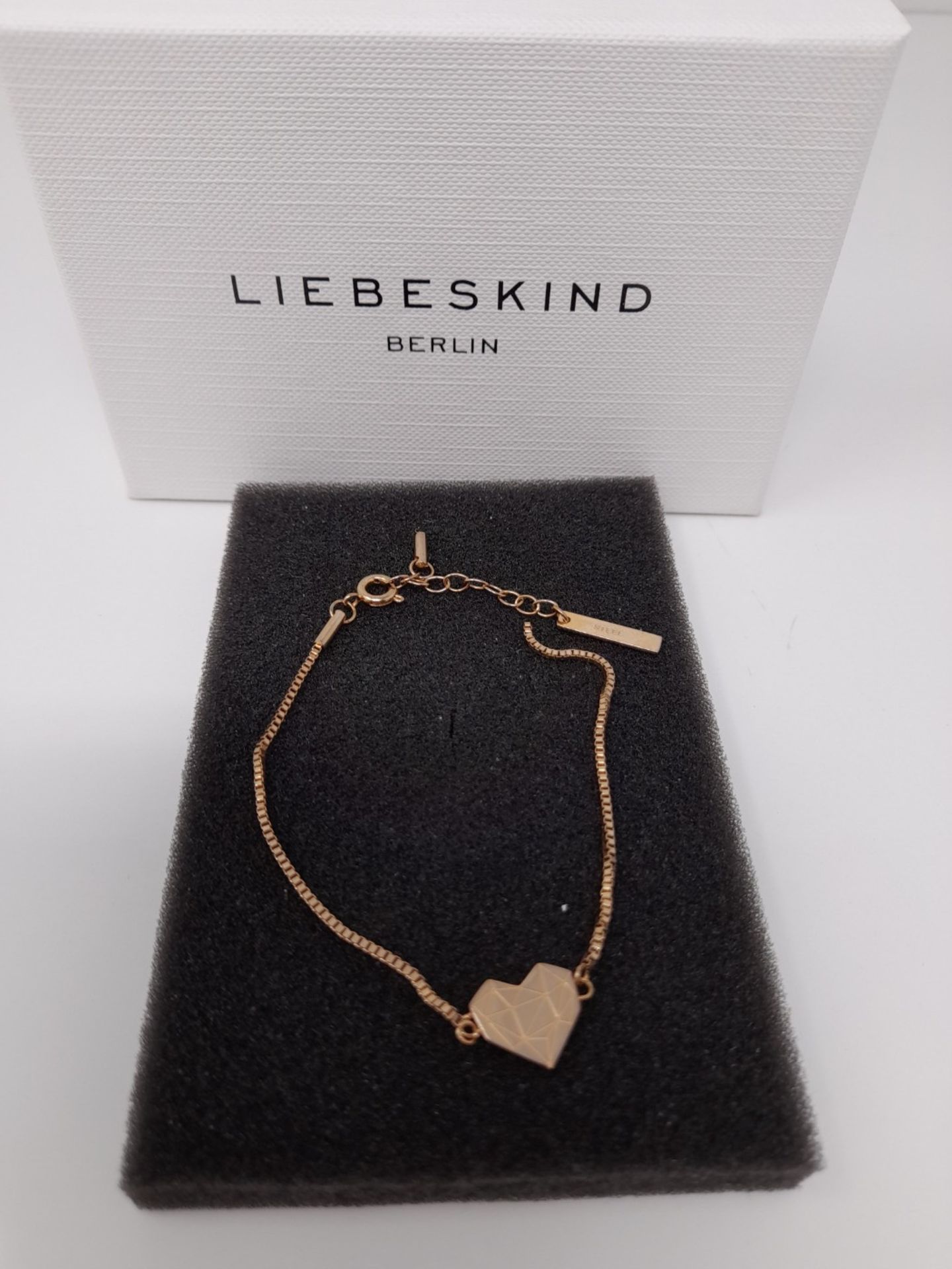 [CRACKED] Liebeskind Berlin Damen Armband Herz Edelstahl Silber 20 cm (roségold) - Image 3 of 3