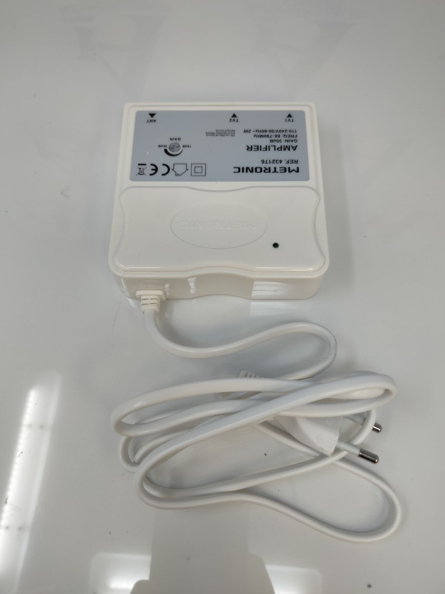 Metronic 432176 - Amplificador de Interior con Ajuste de Gacia FM-UHF, Gacia Ajustable - Image 3 of 3
