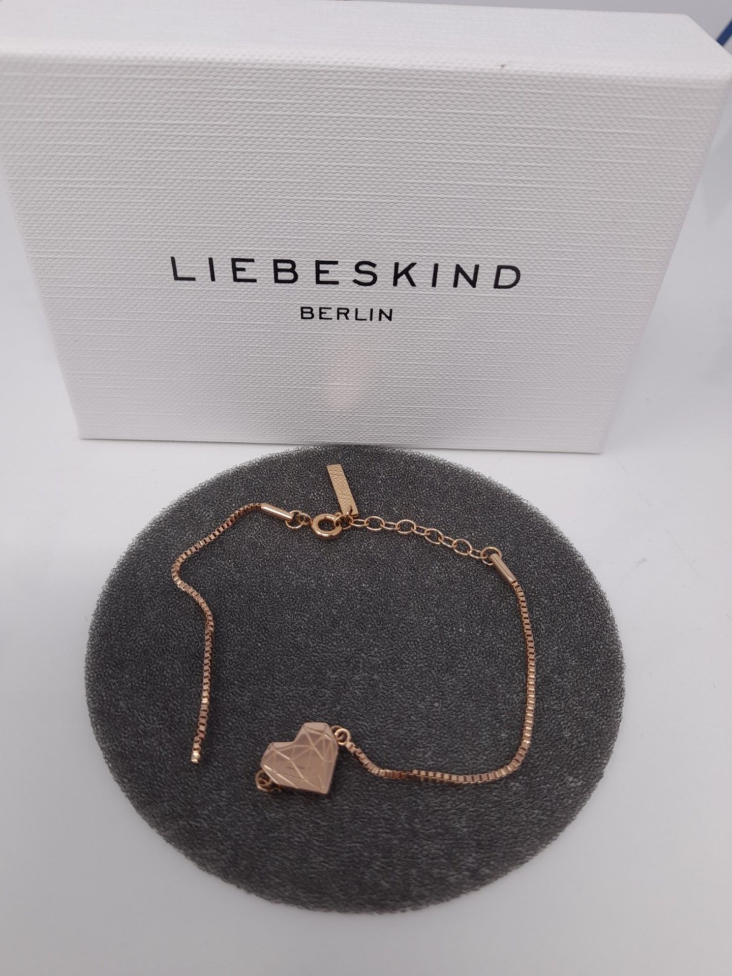 [CRACKED] Liebeskind Berlin Damen Armband Herz Edelstahl Silber 20 cm (roségold) - Image 2 of 3