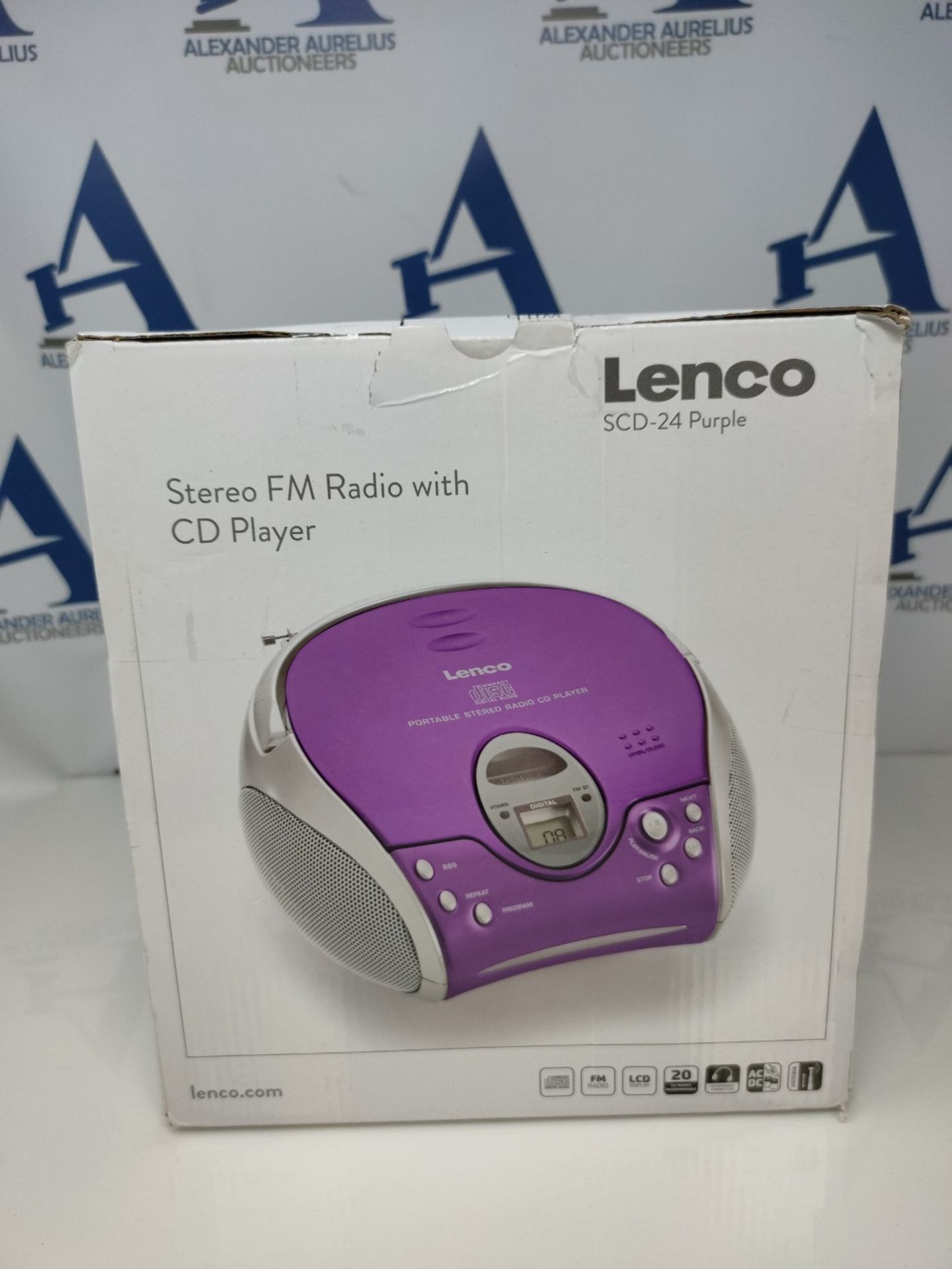 Lenco SCD24 - CD player for children - CD radio - stereo system - boombox - FM radio t - Image 2 of 3