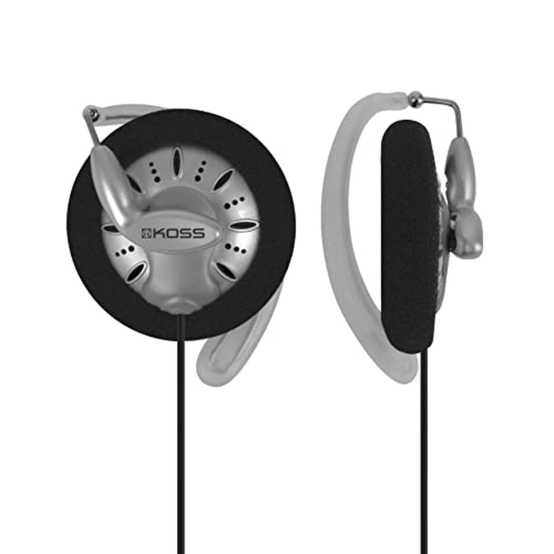 Koss KSC75 Clip-On Stereo Headphones for iPod, iPhone, MP3 and Smartphone - Black / Si