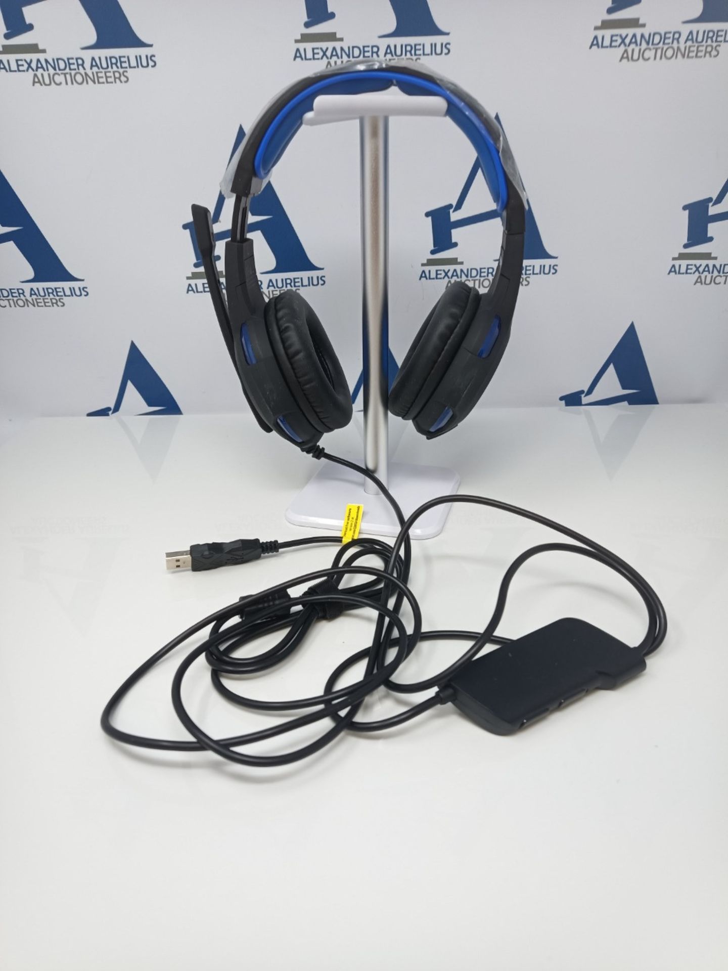 Trust Gaming GXT 350 Cuffie Gaming USB, Surround 7.1, Illuminate, Nero/Blu - Image 3 of 3