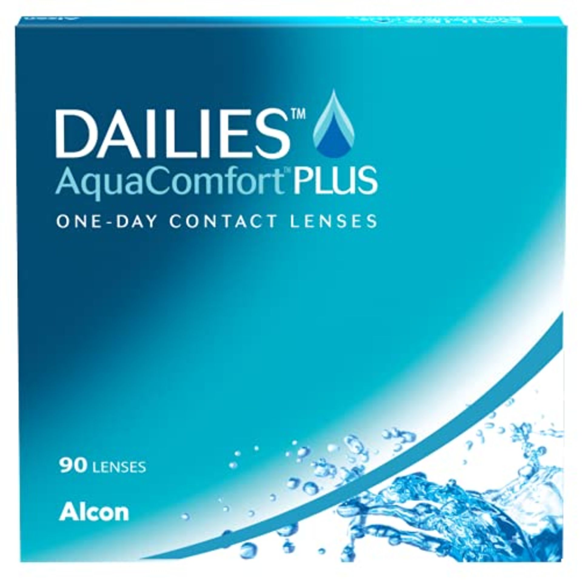 Dailies AquaComfort Plus daily contact lenses, 90 lenses, BC 8.7 mm, DIA 14.0 mm, -3.0