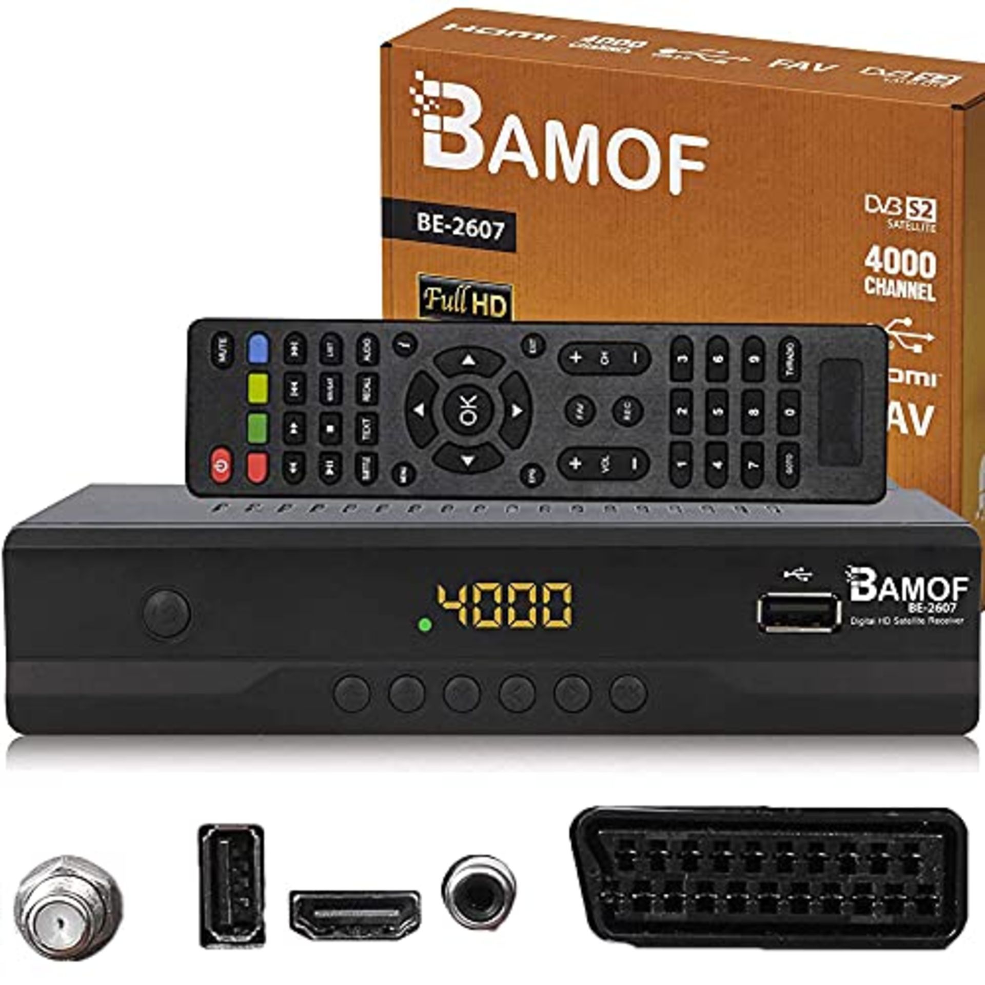 Bamof BE-2607 Digital Satellite Satellite Receiver (HDTV, DVB-S/S2, HDMI, SCART, 2x US