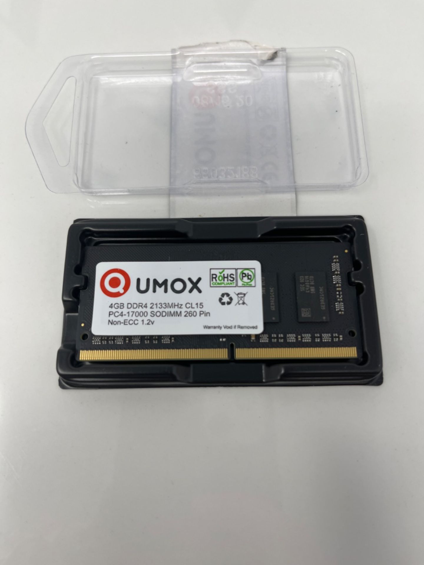 Qumox 4GB DDR4 2133 2133MHz PC4-17000 PC-17000 (260 PIN) SODIMM MEMORY 4GB - Image 2 of 2
