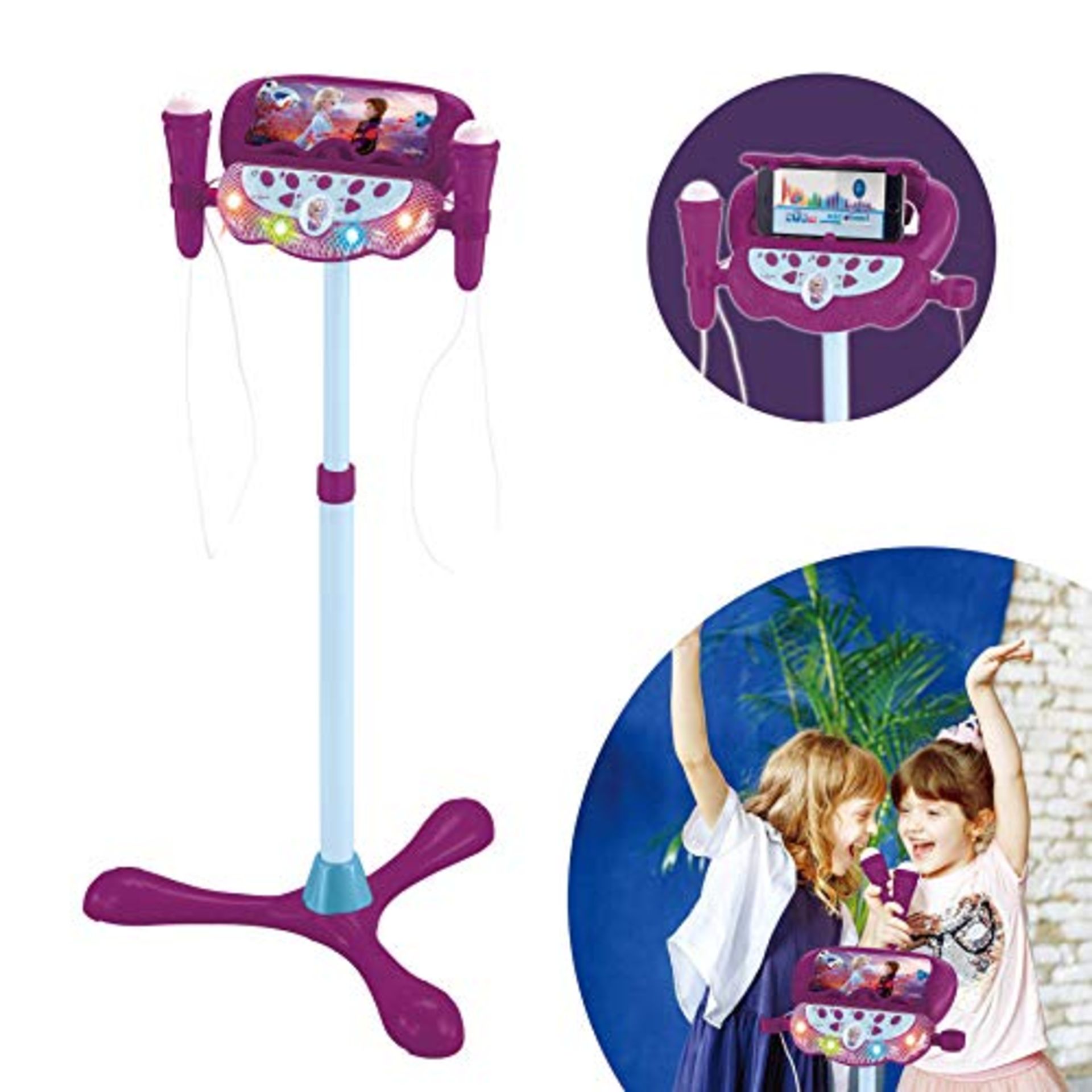 Lexibook- Disney Frozen Standing Speaker for Children, Musical Toy, Adjustable Height,