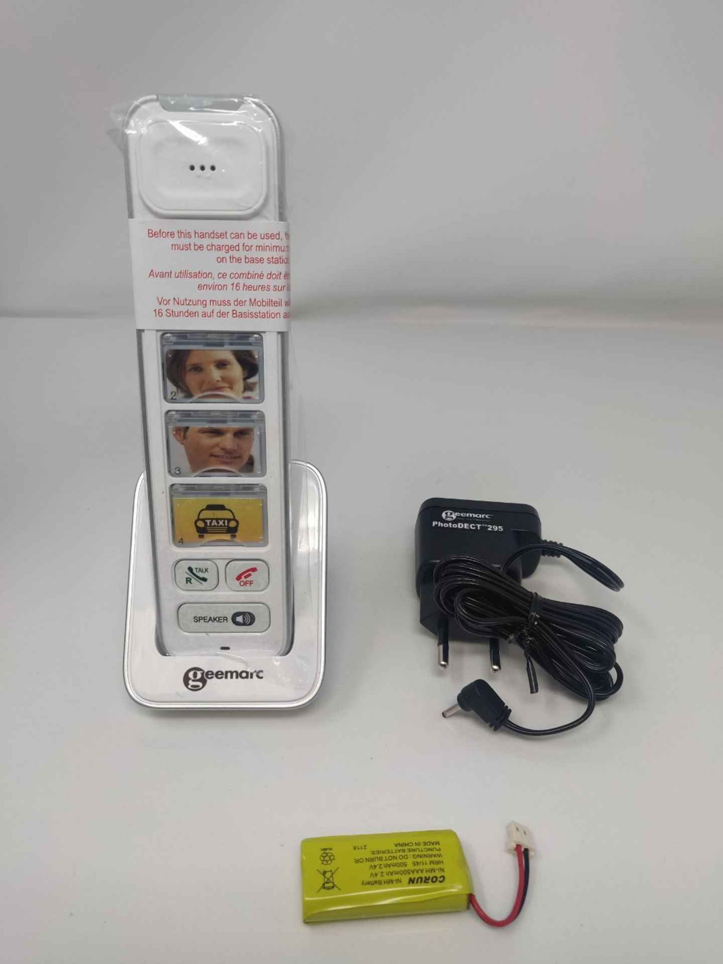 Geemarc Photodect 295 - Wireless telephone with large amplified button, color white - Image 3 of 3