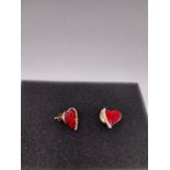 [CRACKED] CDE earrings for women jewelry gift, rose gold heart women's stud earrings,