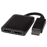 PremiumCord MST Adapter DisplayPort to 2X DisplayPort, Extended + Mirror Function, Vid