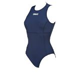 RRP £81.00 ARENA Damen Solid Waterpolo One Piece Badeanzug, Navy-White, 46