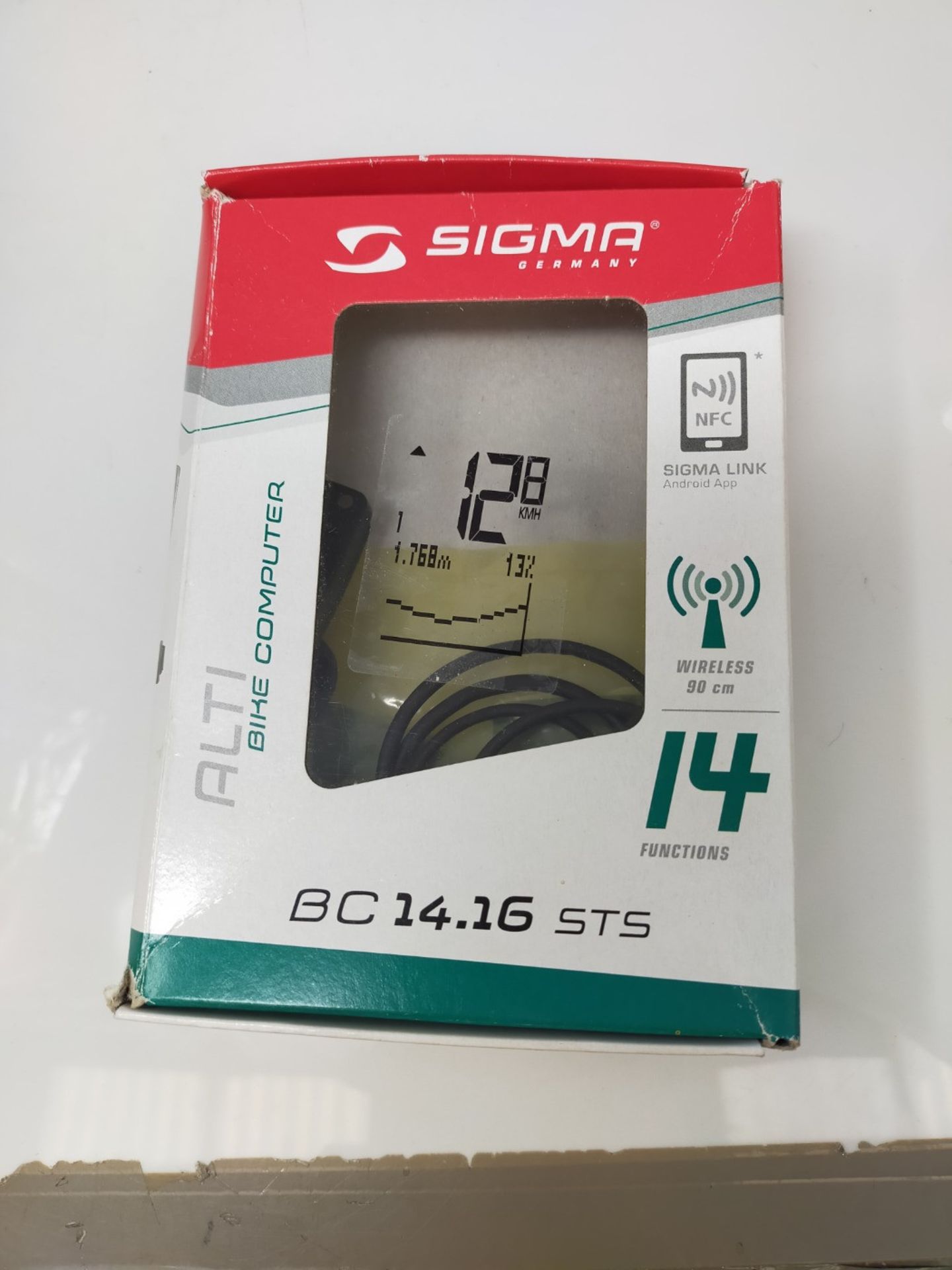 Sigma Sport Bicycle Computer BC 14.16 STS, 14 functions, height measurement, wireless