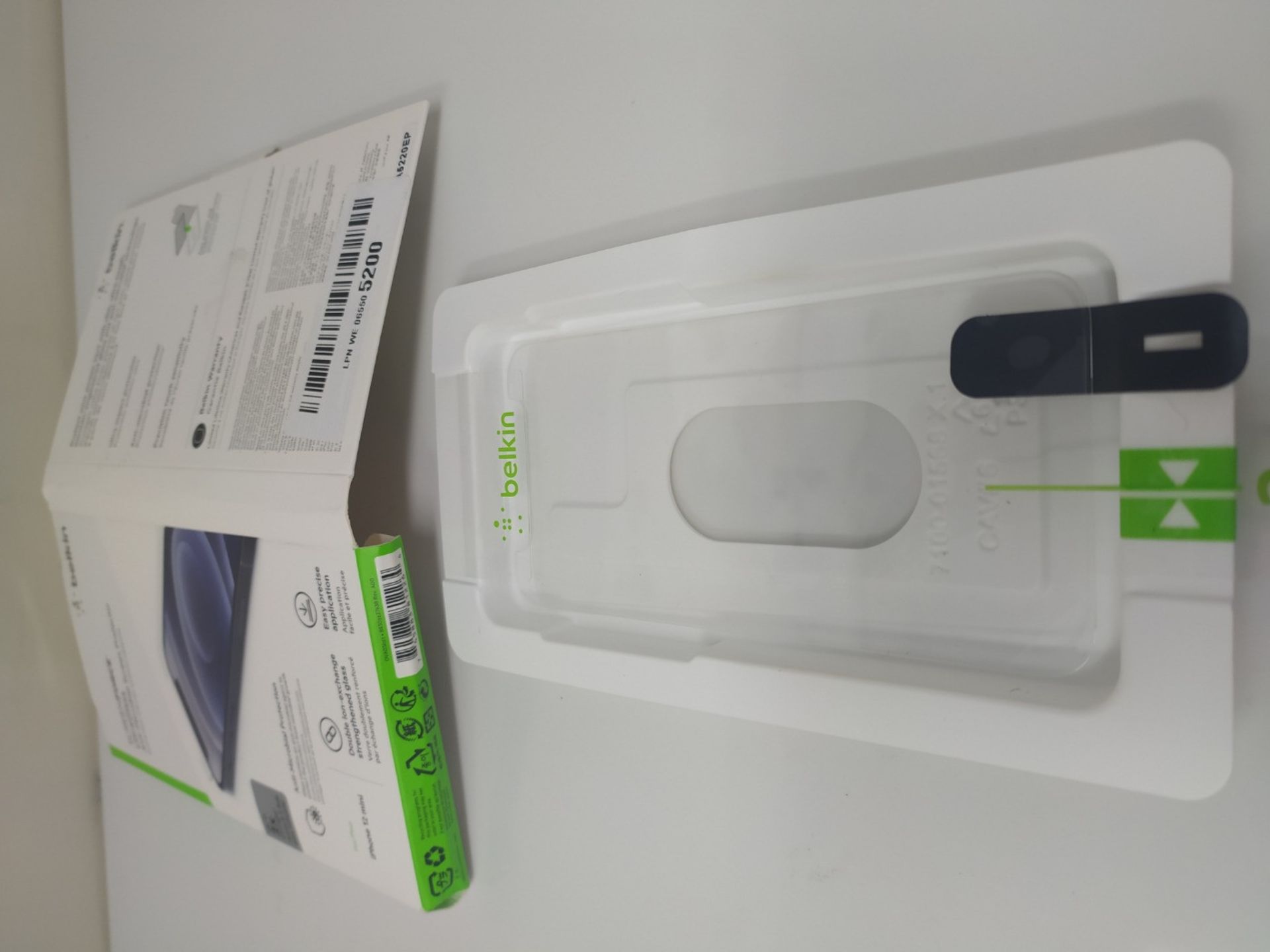 Belkin iPhone 12 Mini Screen Protector UltraGlass Anti-Microbial (Ultimate Protection - Image 2 of 2