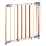 roba Safety Up door safety gate, barrier-free wooden safety gate with traffic light fu