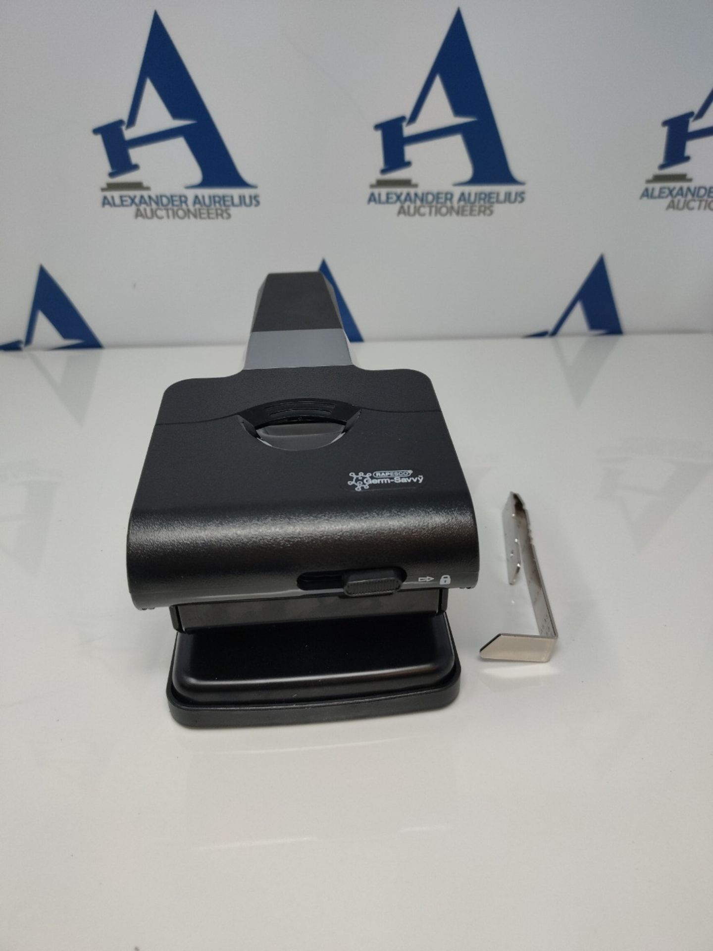 Rapesco 1631 Germ-Savvy Antibacterial: HD865-P Heavy Duty 2-Hole Punch â¬  Black - Image 3 of 3