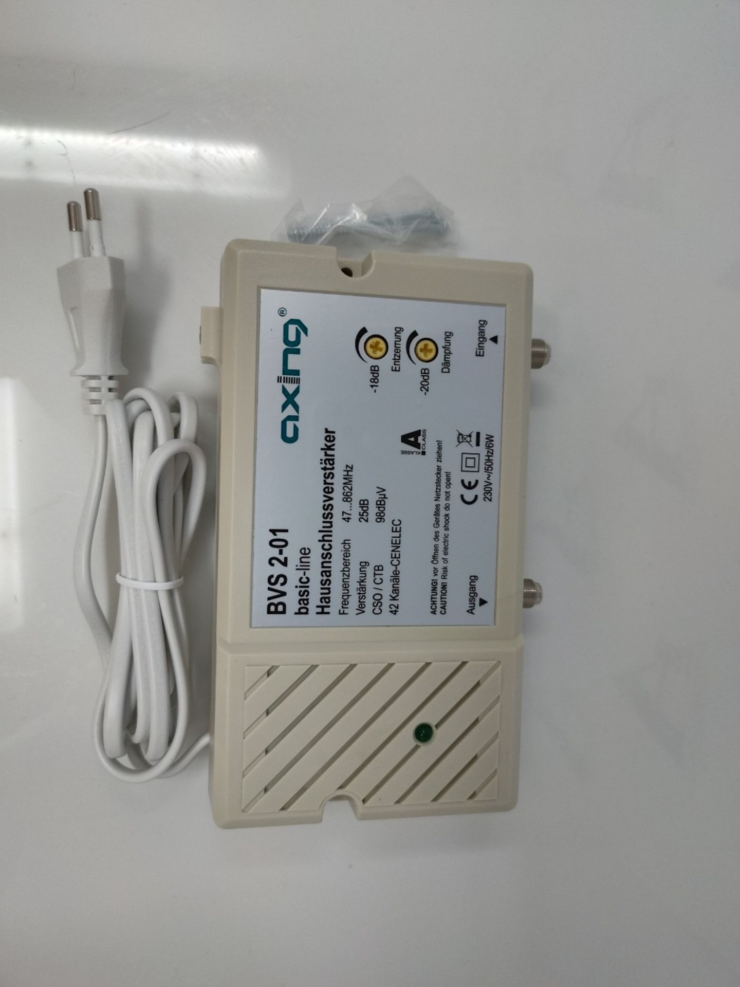 Axing BVS 2-01 house connection amplifier 25 dB for digital cable television (47-862 M - Image 3 of 3