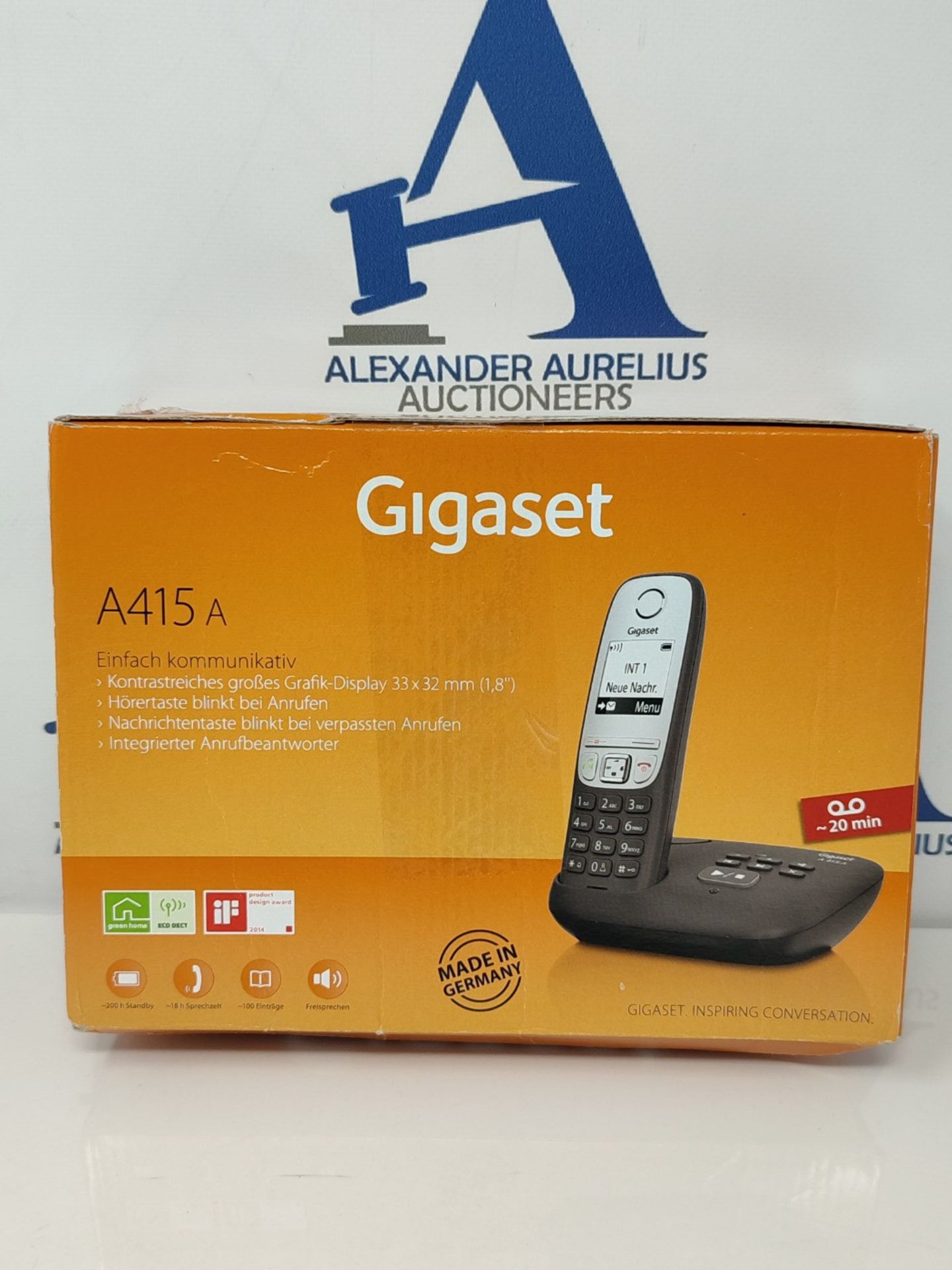 Gigaset A415A, Schnurloses Telefon DECT mit Anrufbeantworter, Freisprechfunktion, Kurz - Image 2 of 3