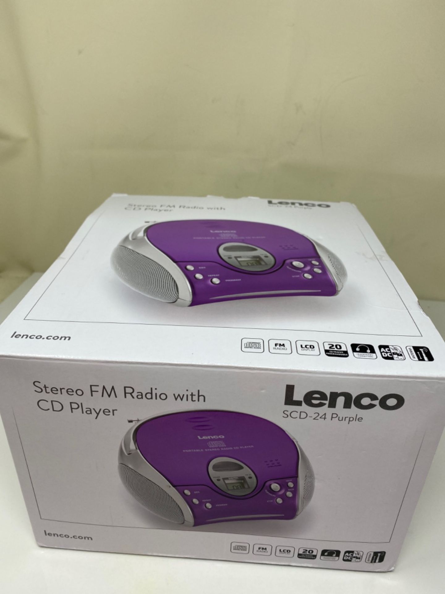 Lenco SCD24 - CD-Player für Kinder - CD-Radio - Stereoanlage - Boombox - UKW Radiotun - Bild 2 aus 3