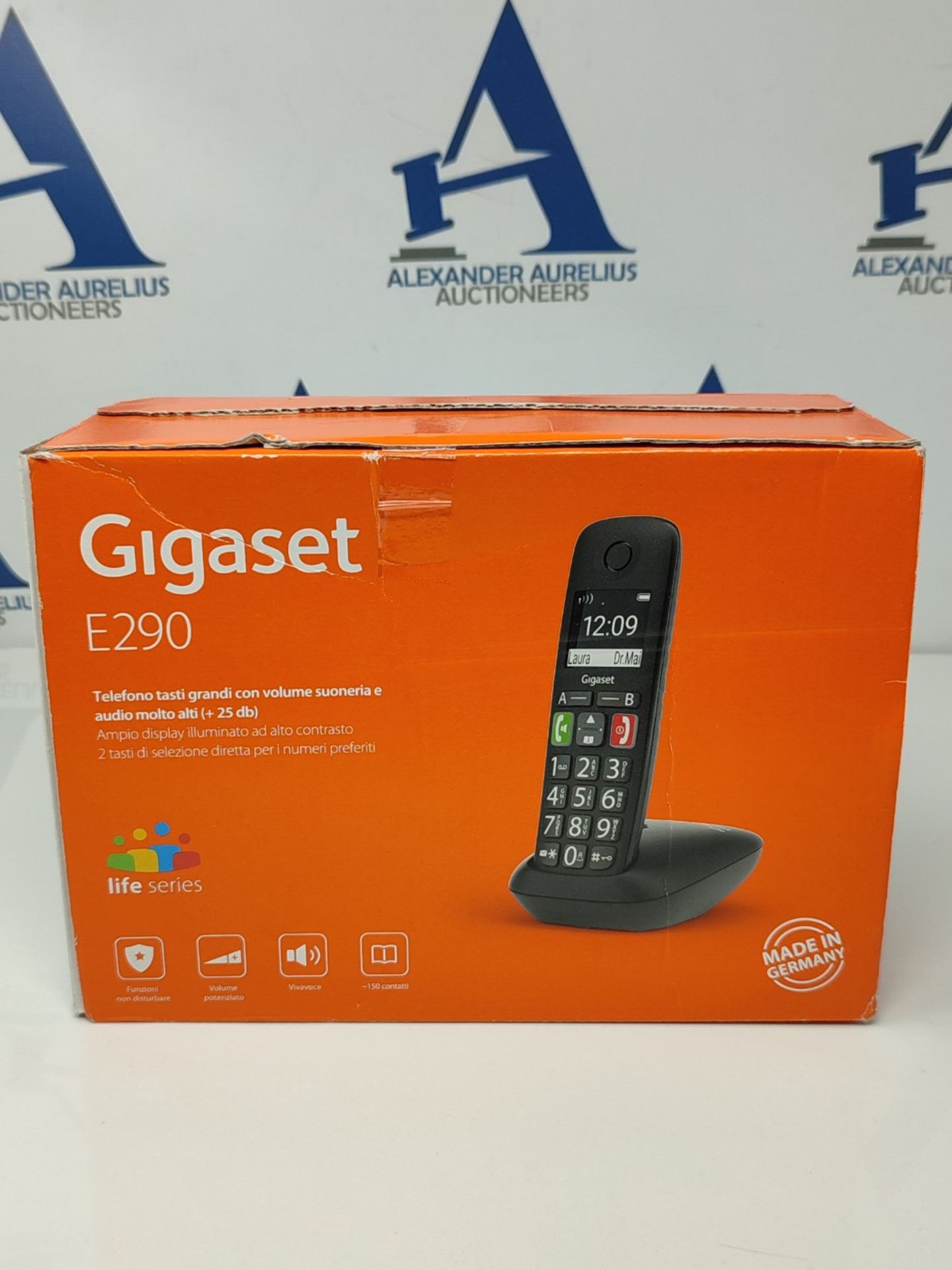 Gigaset E290 cordless phone with strong ringtones, big numbers and improved sound, qui - Image 2 of 3