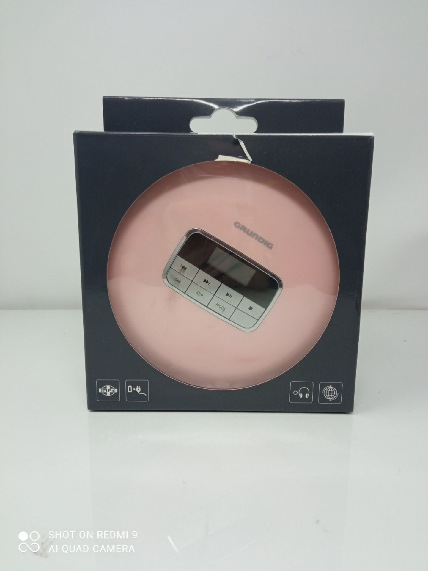 Grundig GCDP 8000 GDR1402 Portable CD Player Pink - Bild 2 aus 3