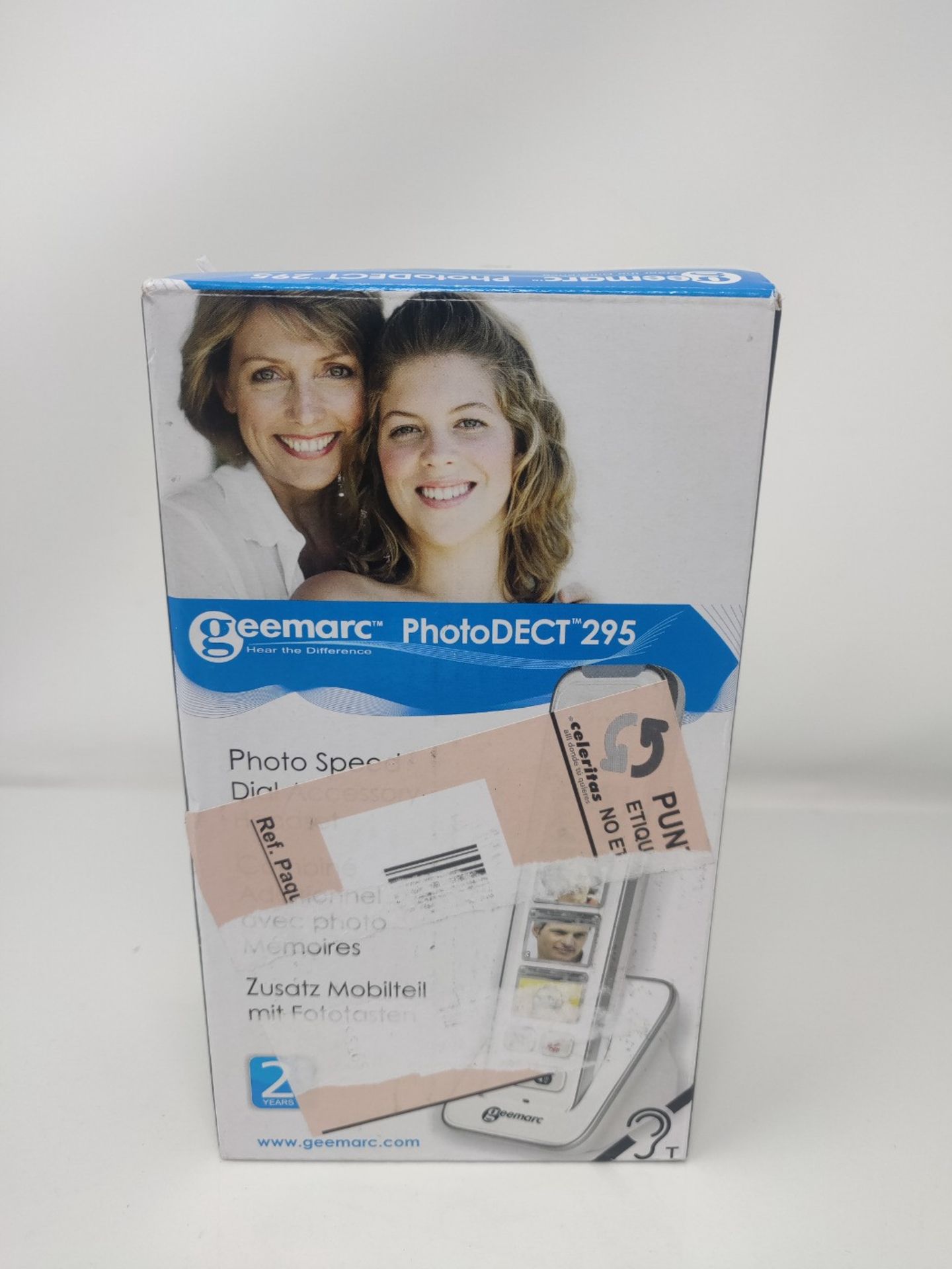 Geemarc Photodect 295 - Wireless telephone with large amplified button, color white - Image 2 of 3