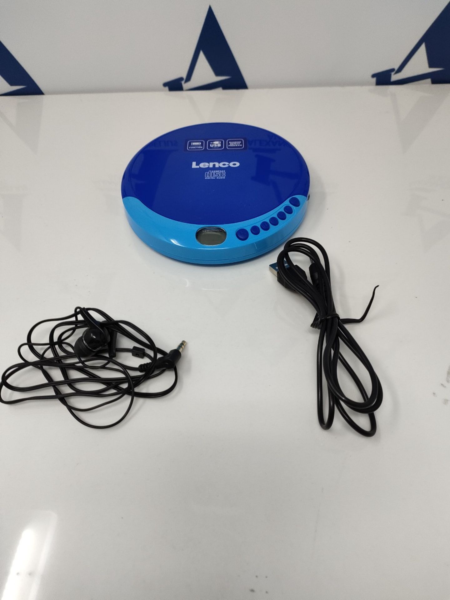 Lenco CD-011 Portable CD Player/Walkman/Diskman/CD Walkman, blue - Image 3 of 3