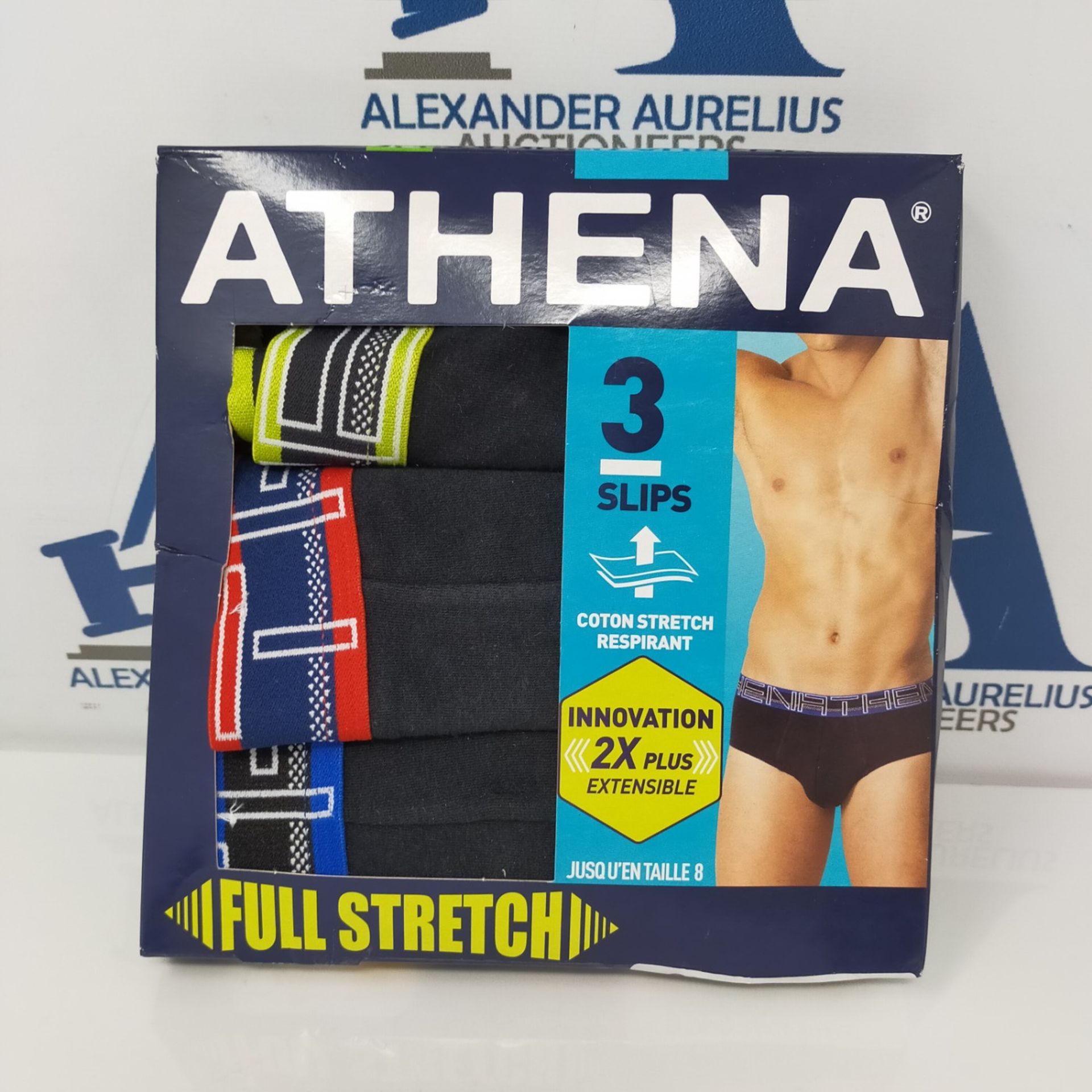 Athéna Men's Full Stretch LH42 Briefs, Noir/Noir/Noir, XX-Large - Image 2 of 2
