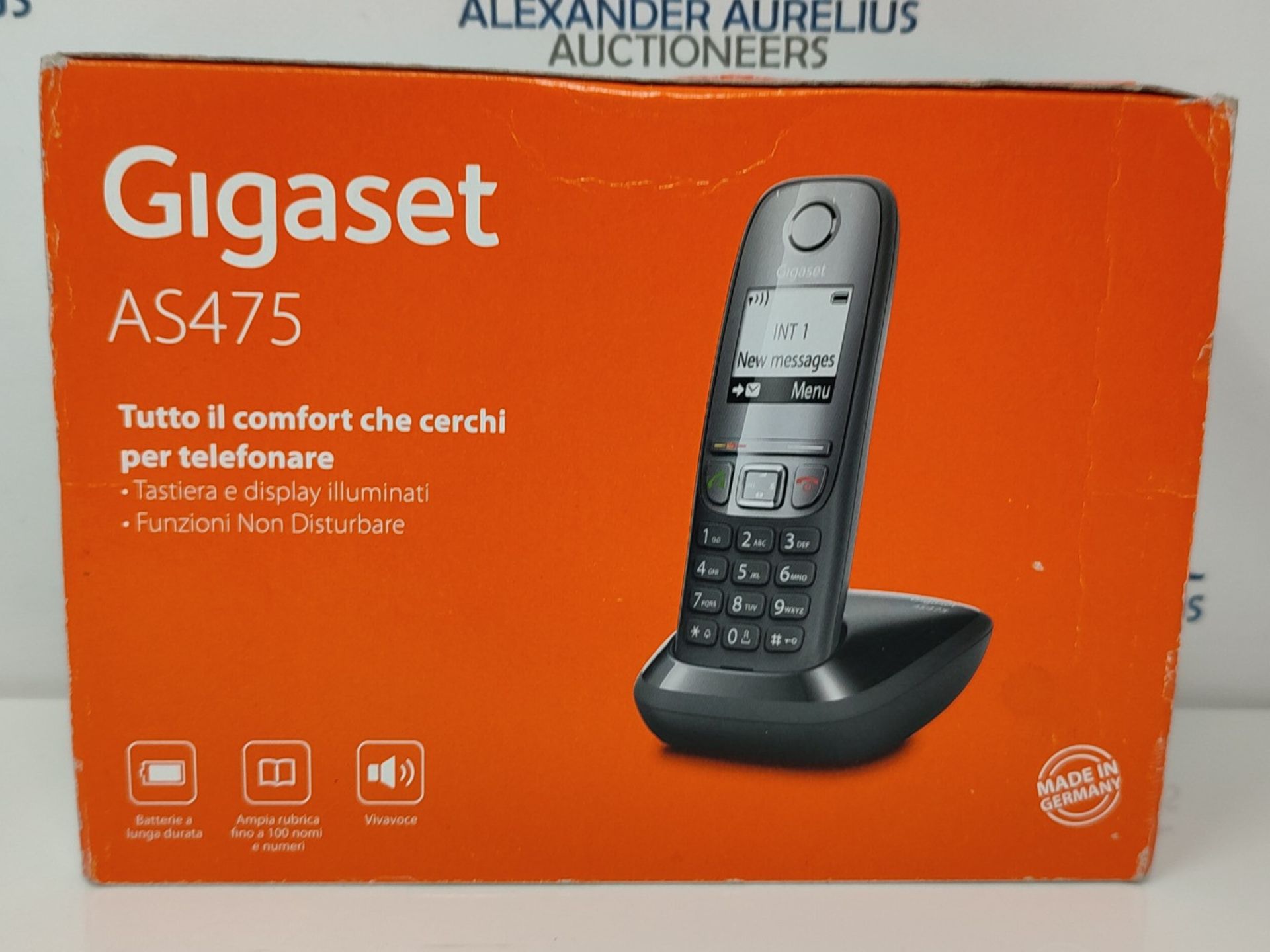 Gigaset AS475 Telefono Cordless, Tastiera Retroilluminata, Ampio Raggio d'Azione, Nume - Image 2 of 3