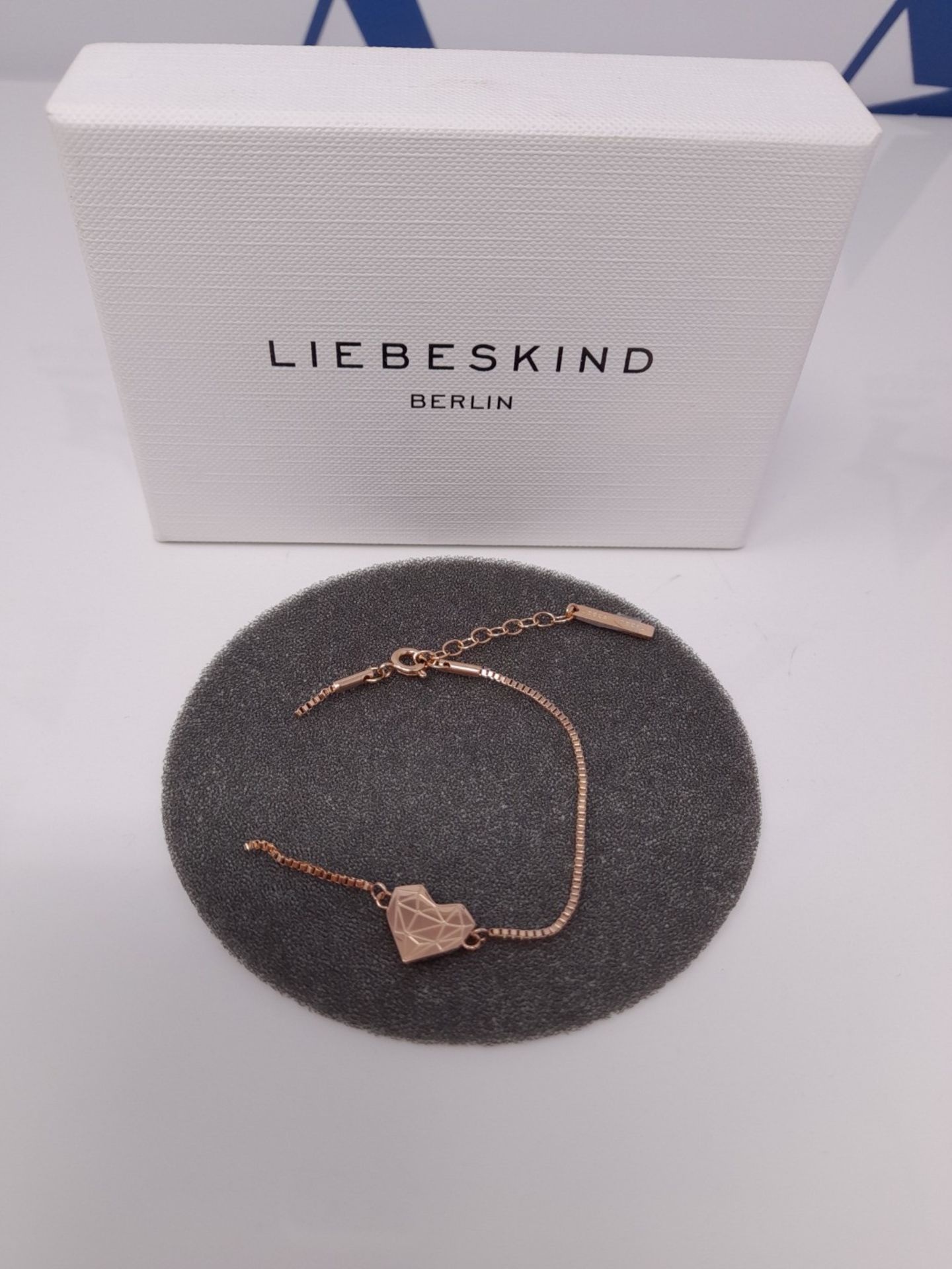 [CRACKED] Liebeskind Berlin Damen Armband Herz Edelstahl Silber 20 cm (roségold) - Image 2 of 3