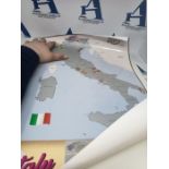 Benbridge, Mappa da Grattare dell'Italia, Cartina Geografica da Parete dell'Italia con