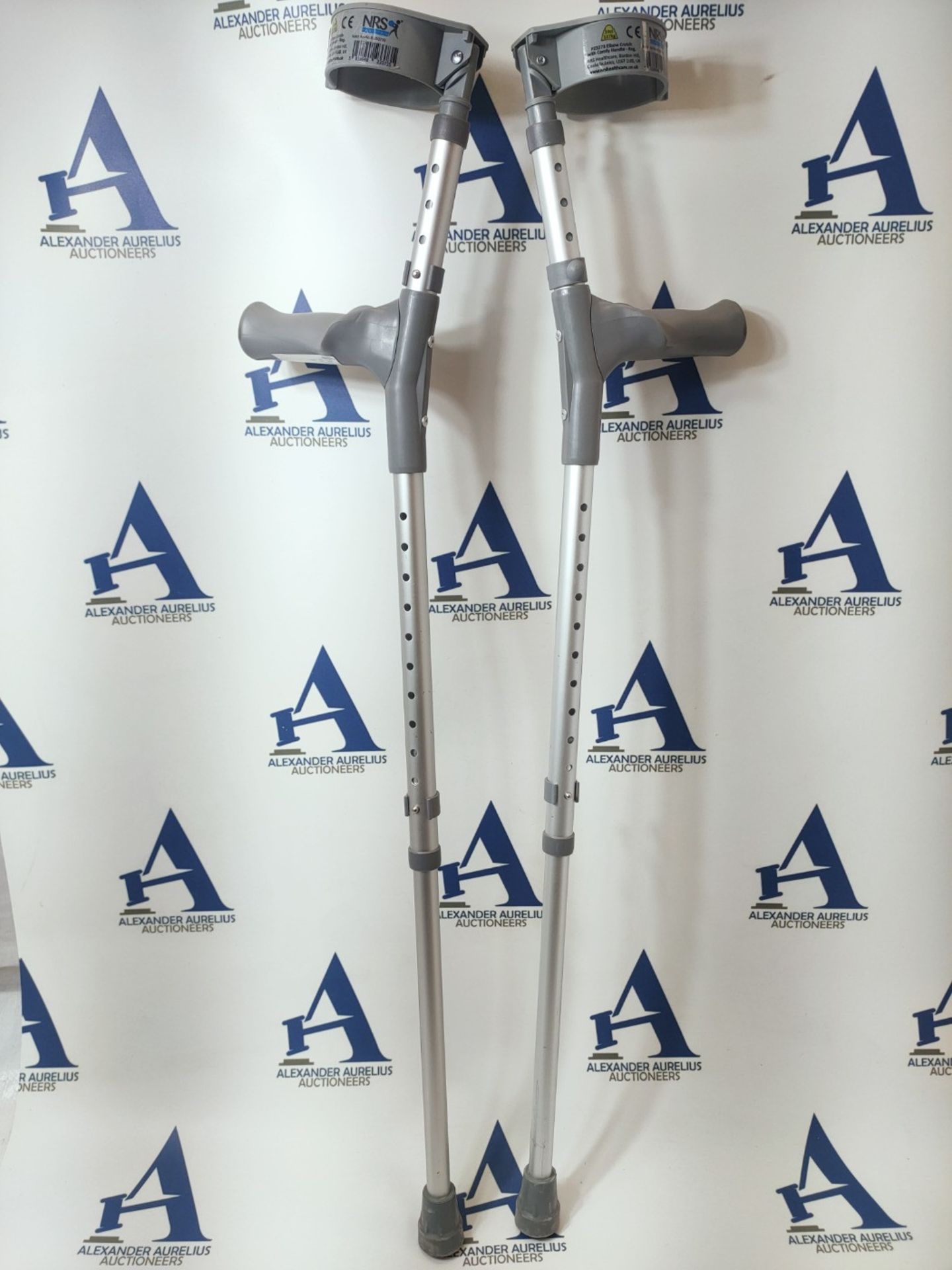 NRS Healthcare Double Adjustable Crutches with Comfy Handle, Long/Tall , Pair - Image 2 of 3
