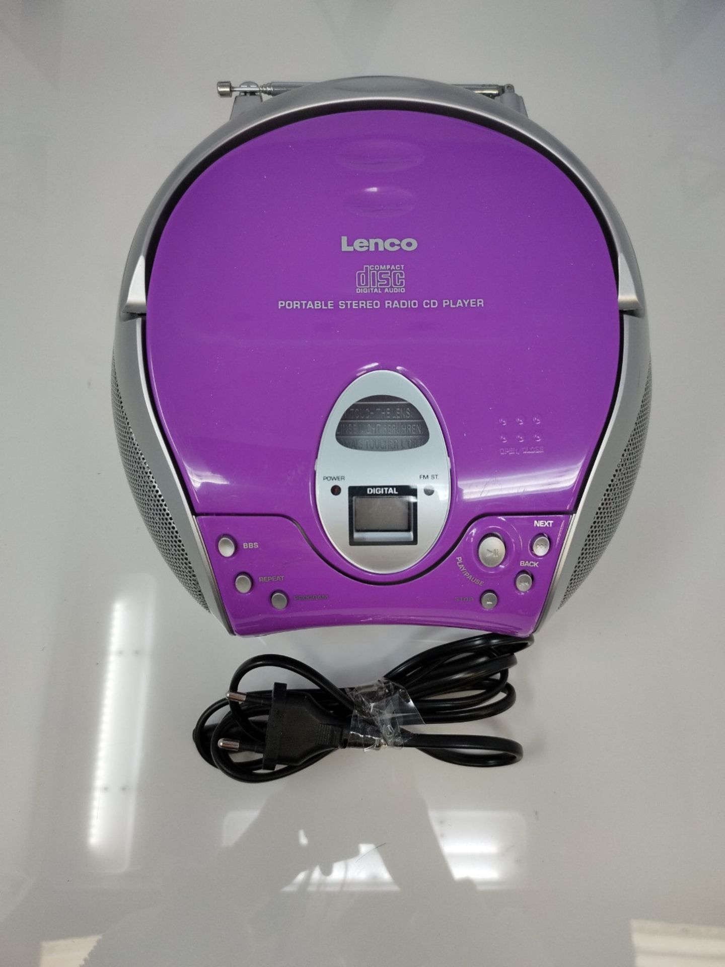 Lenco SCD24 - CD player for children - CD radio - stereo system - boombox - FM radio t - Bild 3 aus 3