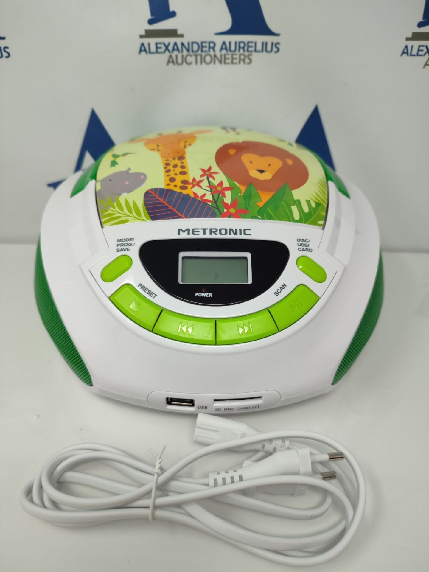 Metronic CD / MP3 Radio green/white - Image 3 of 3